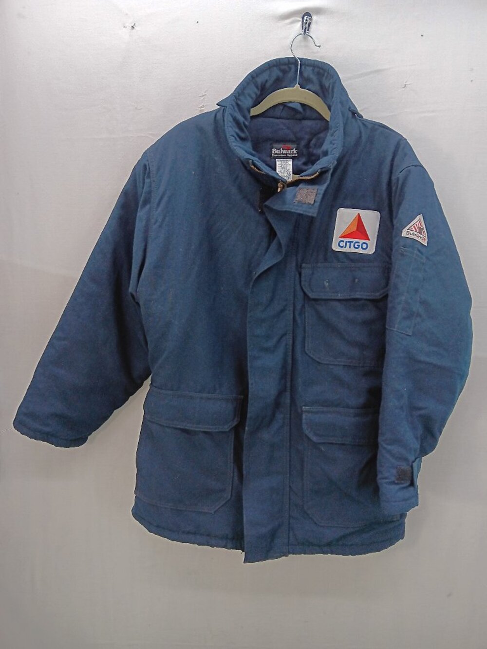 Bulwark JNP2 Nomex FR CAT 4 Insulated Parka Mens Medium Navy CITGO 59 Cal